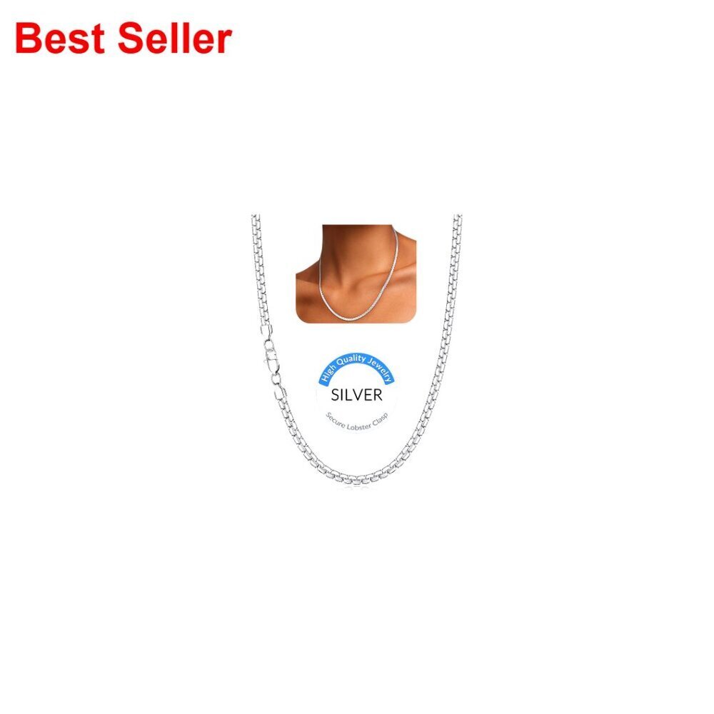 3mm Flat Link Chain Necklace Gold Plated Stainless Steel Lobster Clasp
